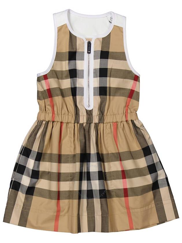 Burberry Kids Vintage Check Sleeveless Dress Beige