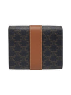 CELINE Celine 10D572BZ9 Triope Canvas 3 fold Ring Wallet