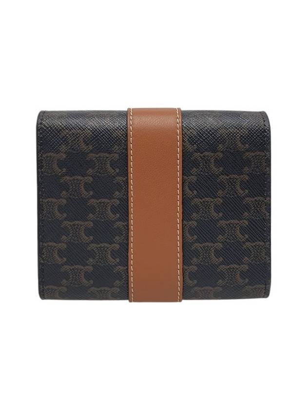 CELINE Celine 10D572BZ9 Triope Canvas 3 fold Ring Wallet