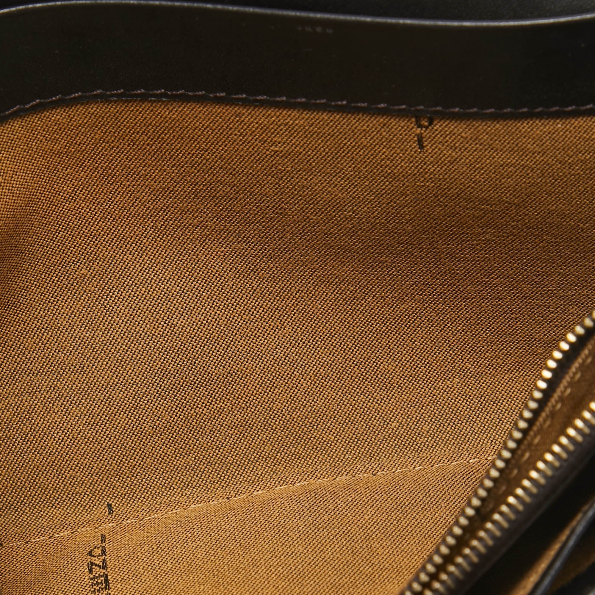 Fendi Zucca Canvas And Leather Flap Continental Wallet