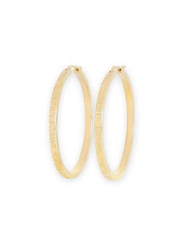 CELINE Paris Large Hoop Earrings Gold
