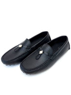 CD Diamond Grained Calfskin Loafers Black Dior