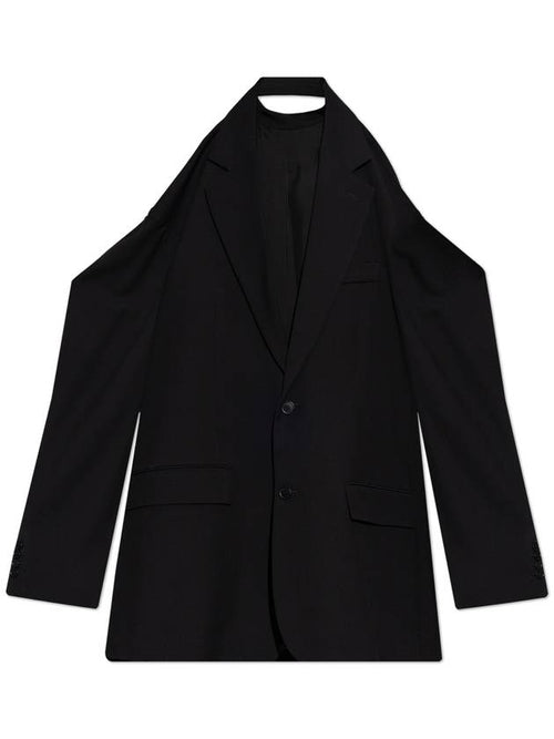 Balenciaga Balenciaga Dress With Blazer Motif, Women's, Black
