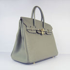 Hermes Birkin 30cm Togo Leather Handbags Dark Grey Golden