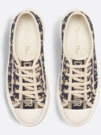 Walk'n' Platform Oblique Embroidered Low Top Sneakers Deep Blue Dior