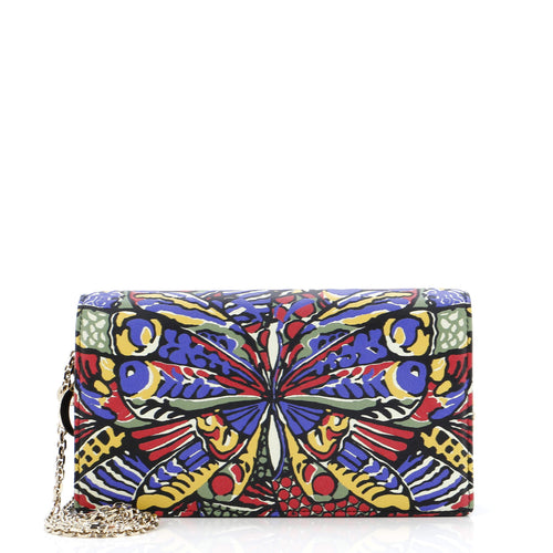 Dior Lady Dior Wallet on Chain Pouch Printed Leather