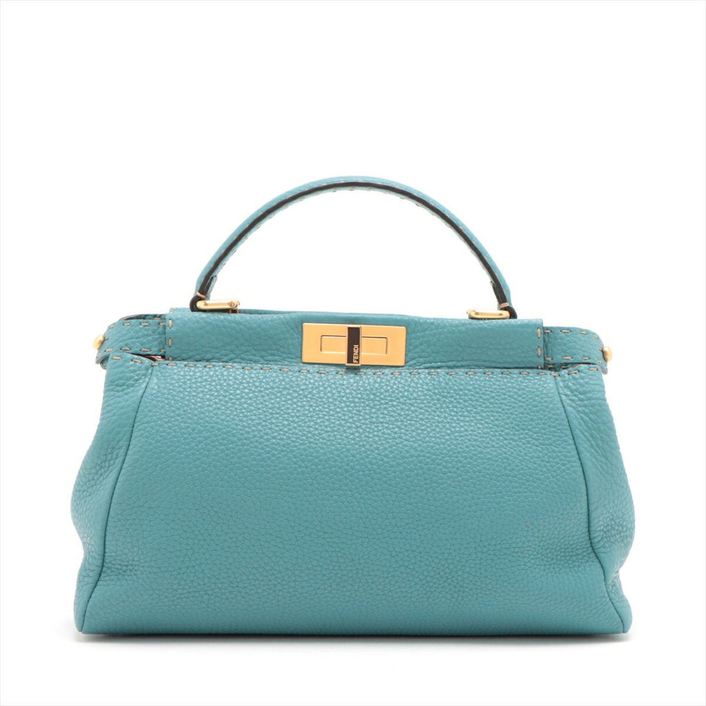 Fendi Peekaboo  Leather Handbag Tote Bag ()