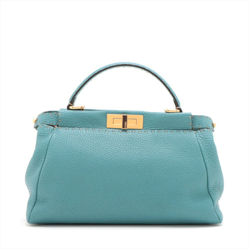 Fendi Peekaboo  Leather Handbag Tote Bag ()