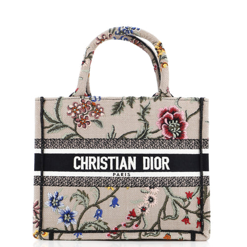 Dior Book Tote Embroidered Canvas Small