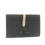 CELINE Large Strap Wallet Leather Black  ai152