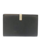 CELINE Large Strap Wallet Leather Black  ai152