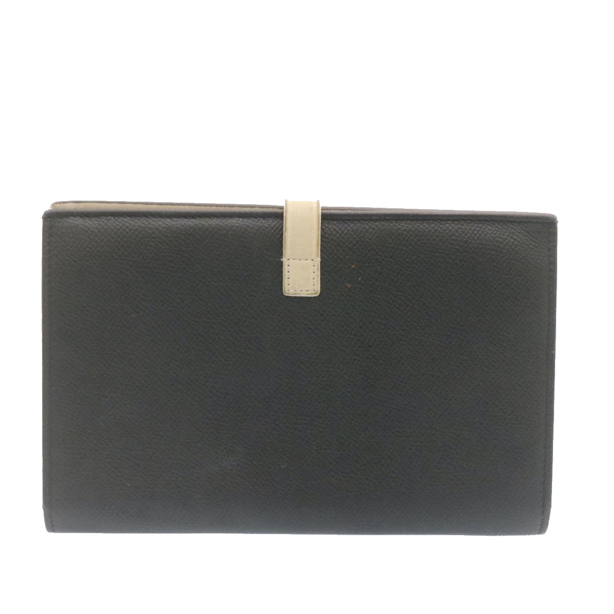 CELINE Large Strap Wallet Leather Black  ai152