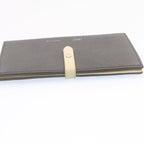 CELINE Large Strap Wallet Leather Black  ai152