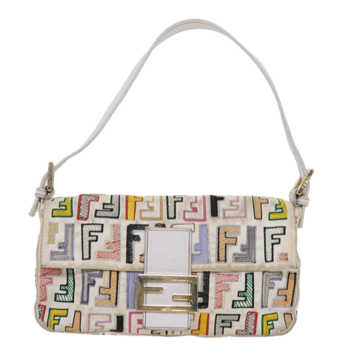 FENDI Zucca Canvas Mamma Baguette Shoulder Bag Multicolorai670