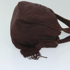 PRADA Hand Bag Nylon Wine Red  ai694