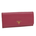 PRADA Long Wallet Safiano leather Pink  ai698
