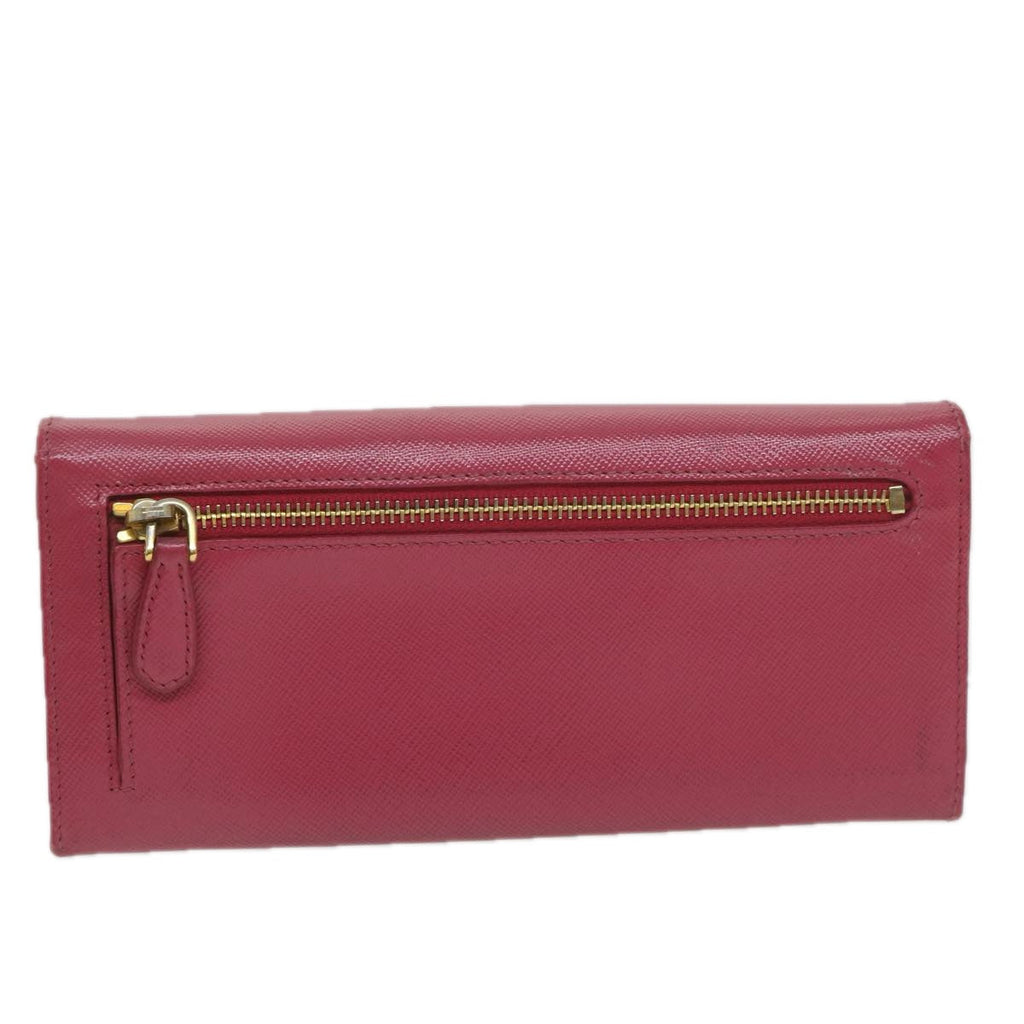 PRADA Long Wallet Safiano leather Pink  ai698