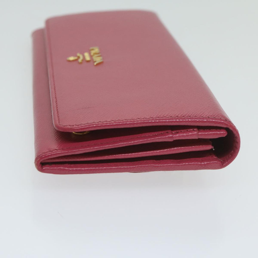 PRADA Long Wallet Safiano leather Pink  ai698