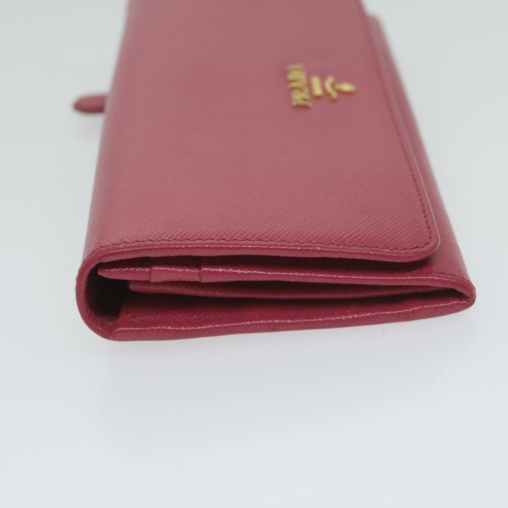 PRADA Long Wallet Safiano leather Pink  ai698