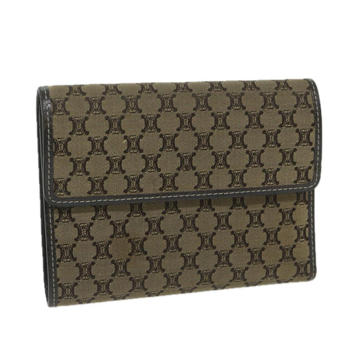 CELINE Macadam Canvas Wallet Beige  ai707