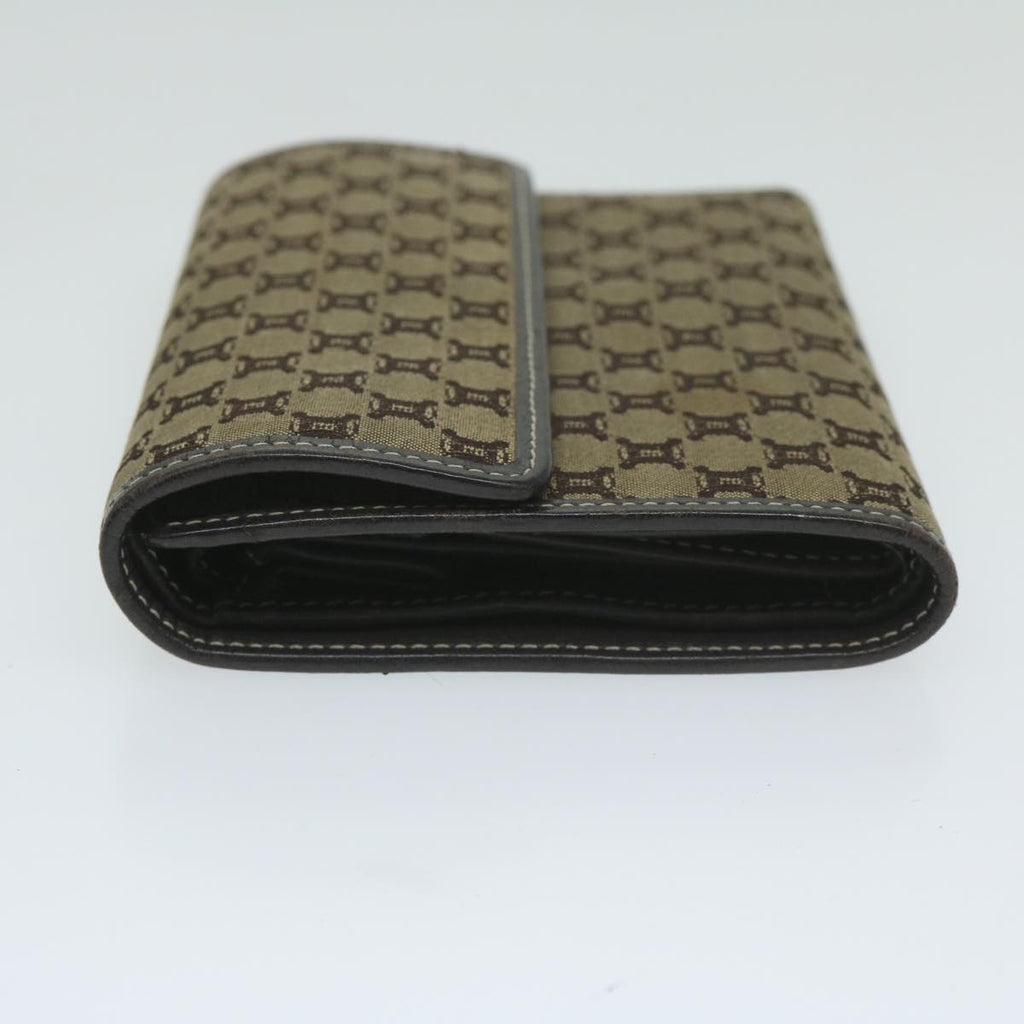 CELINE Macadam Canvas Wallet Beige  ai707