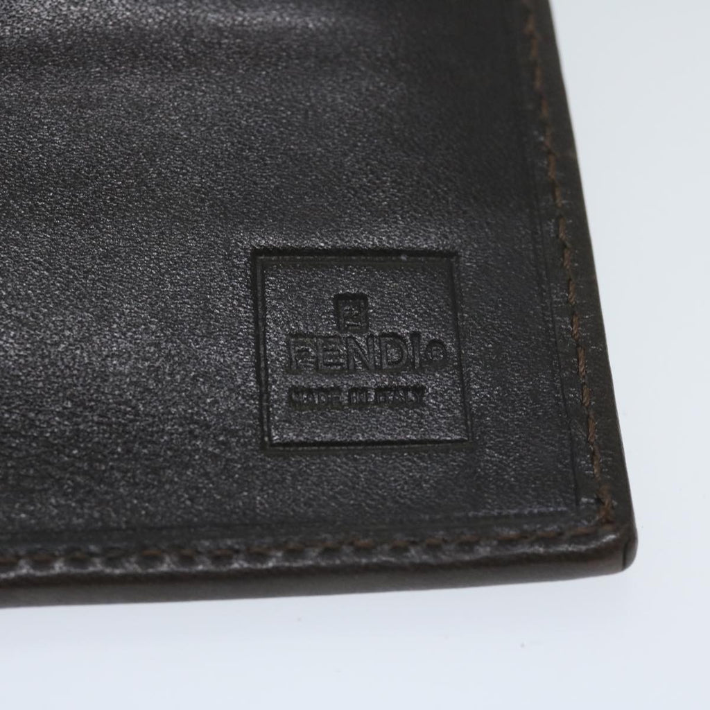 FENDI Zucca Canvas Wallet Black Brownai711