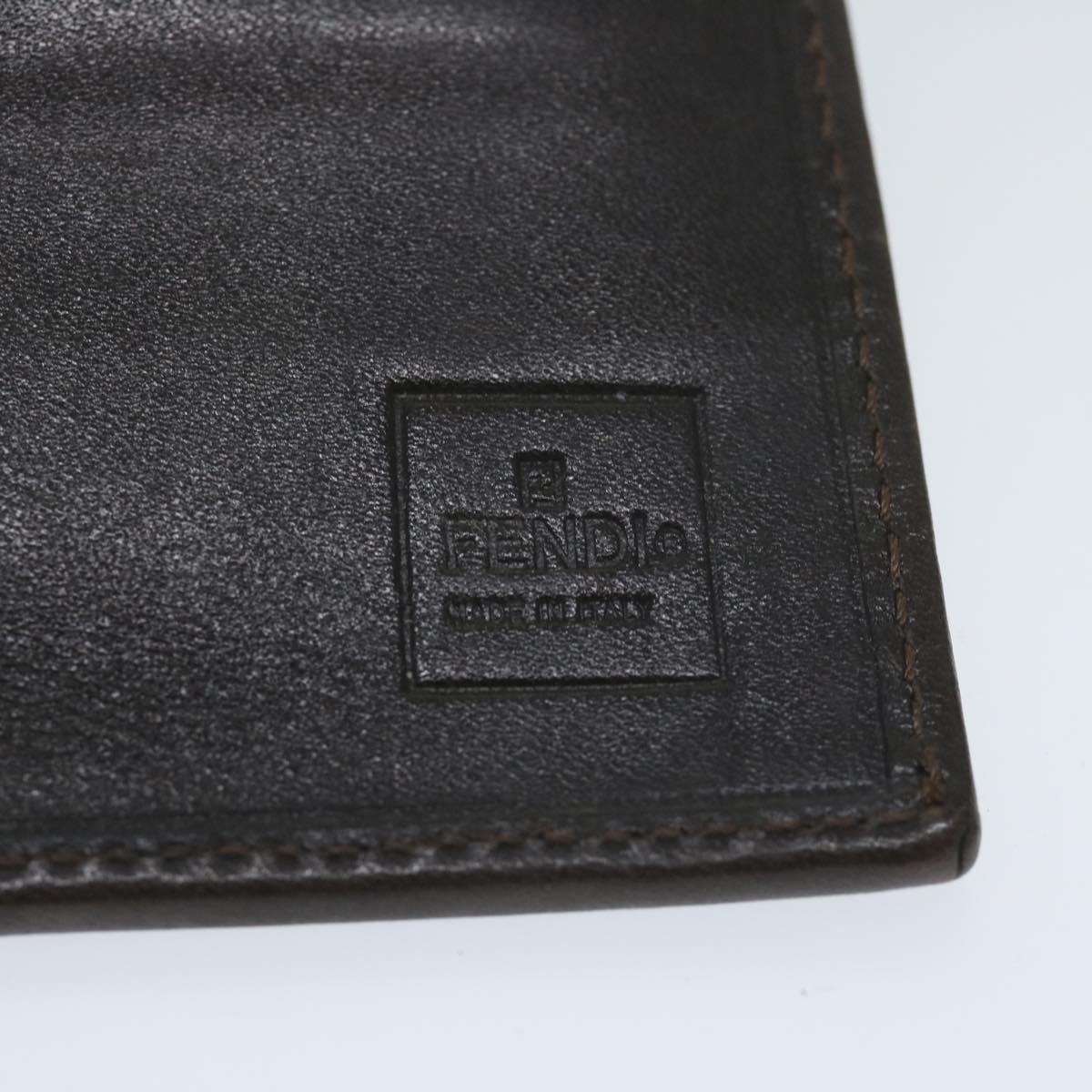 FENDI Zucca Canvas Wallet Black Brownai711