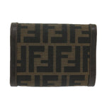 FENDI Zucca Canvas Wallet Black Brownai711