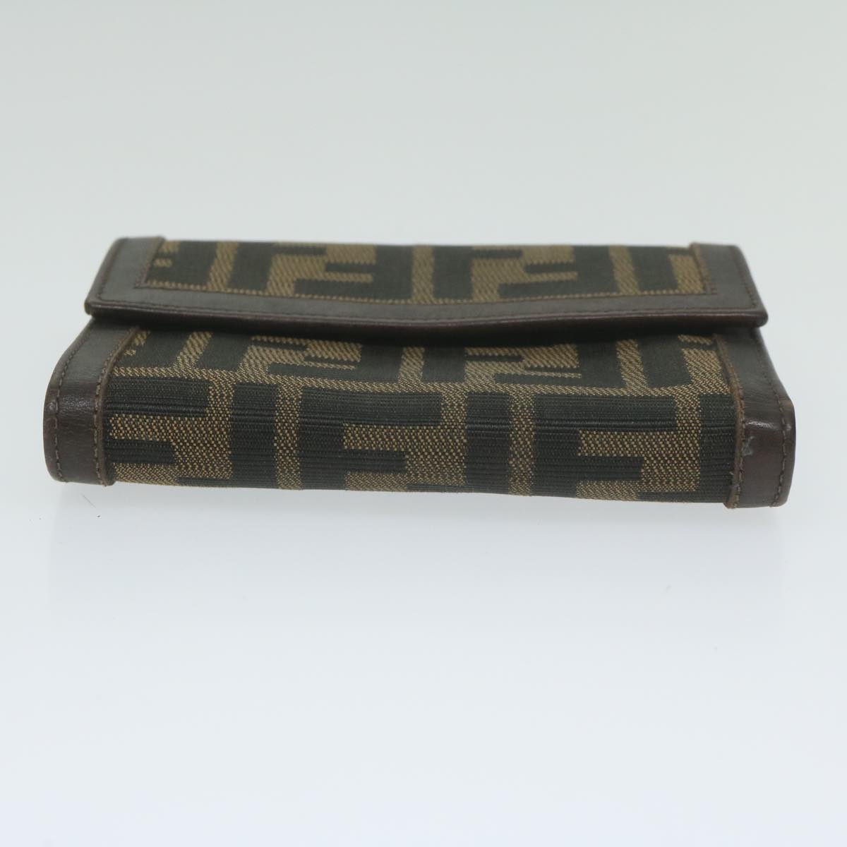 FENDI Zucca Canvas Wallet Black Brownai711