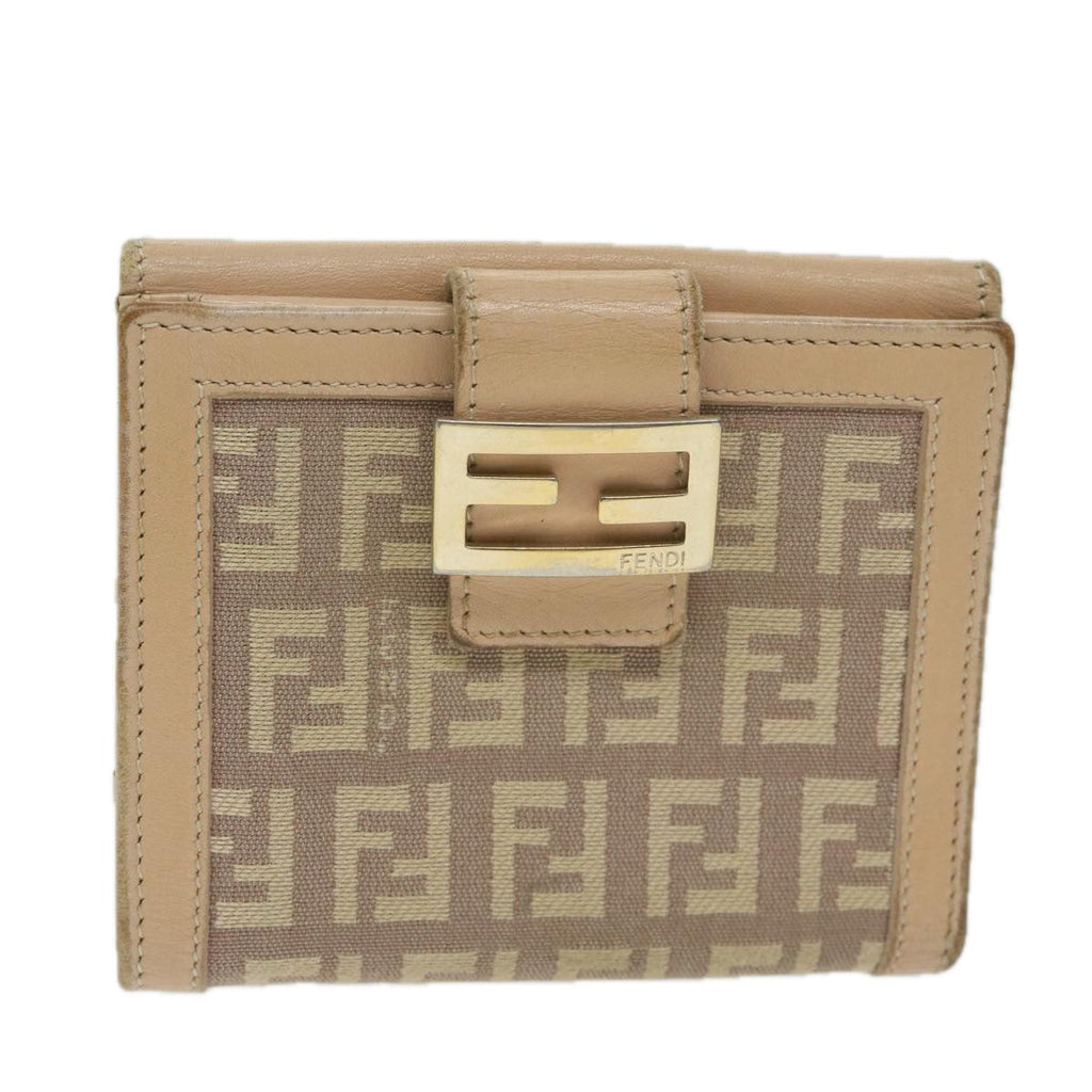 FENDI Zucchino Canvas Mamma Wallet Beigeai712