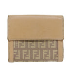 FENDI Zucchino Canvas Mamma Wallet Beigeai712