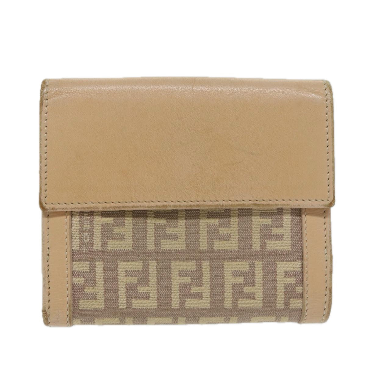 FENDI Zucchino Canvas Mamma Wallet Beigeai712