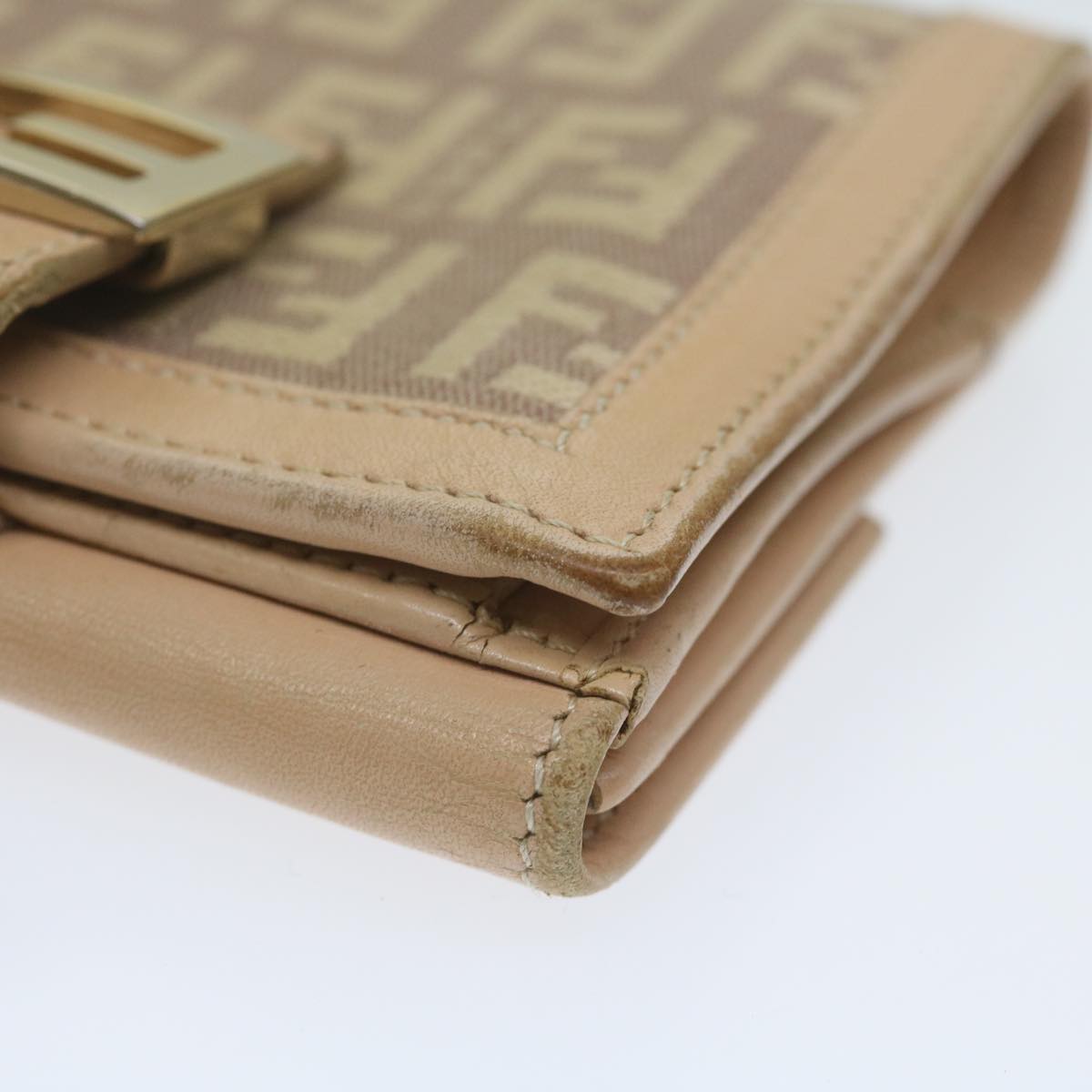 FENDI Zucchino Canvas Mamma Wallet Beigeai712