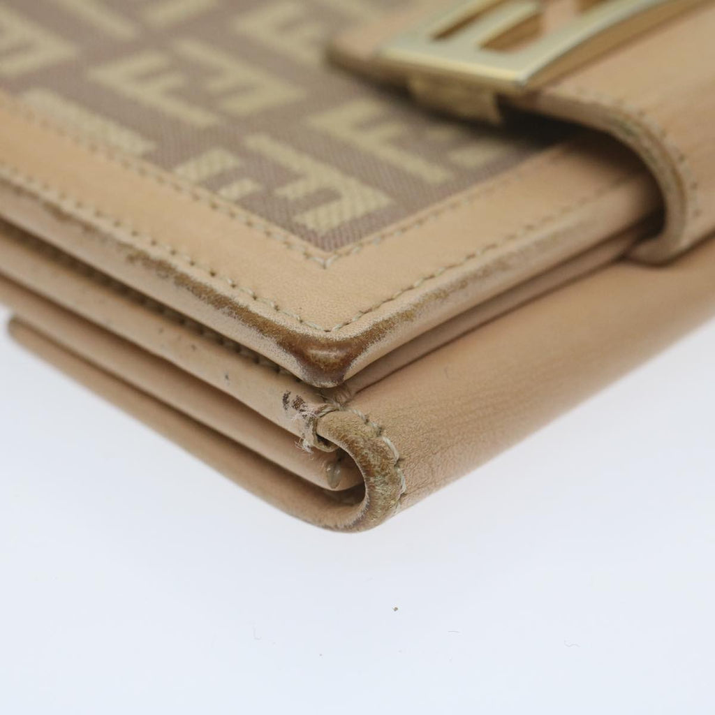 FENDI Zucchino Canvas Mamma Wallet Beigeai712