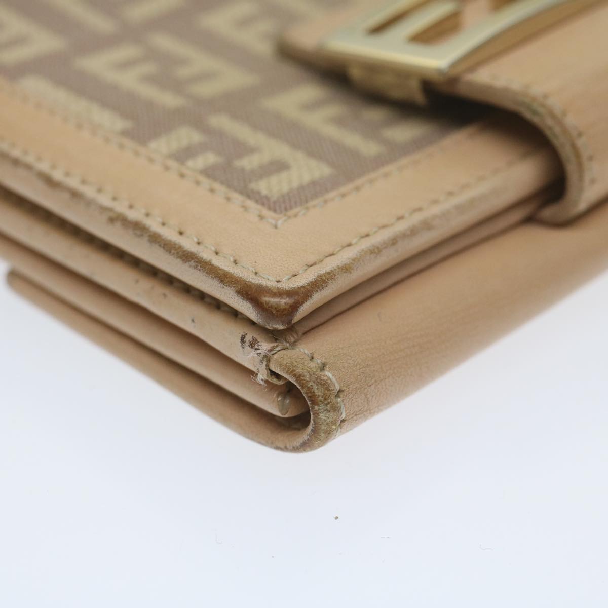 FENDI Zucchino Canvas Mamma Wallet Beigeai712