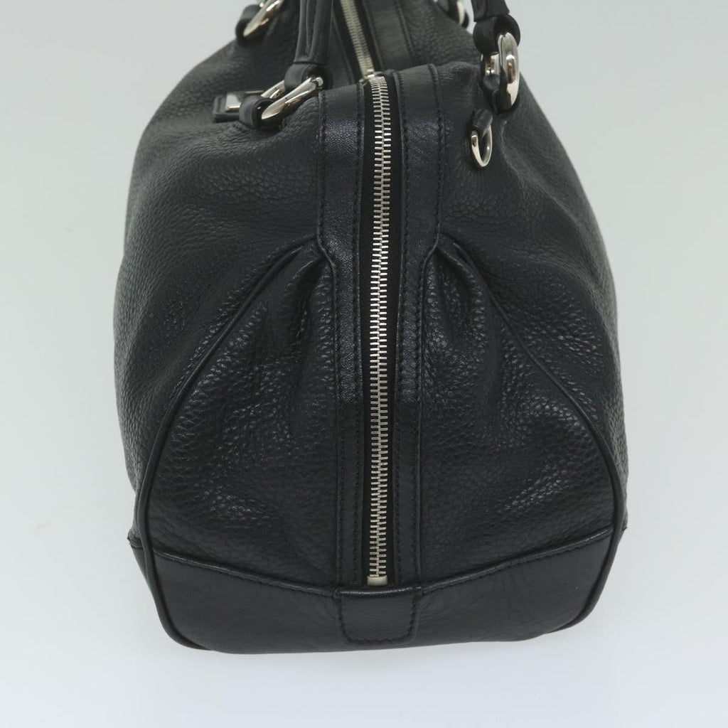 CELINE Hand Bag Leather Black  ai731