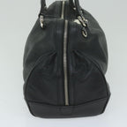 CELINE Hand Bag Leather Black  ai731