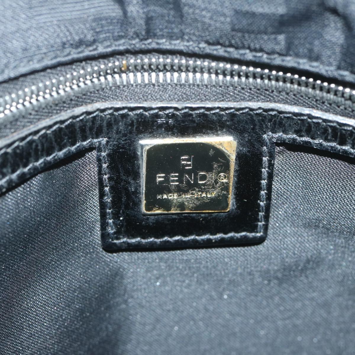 FENDI Zucca Canvas Hand Bag Blackai742