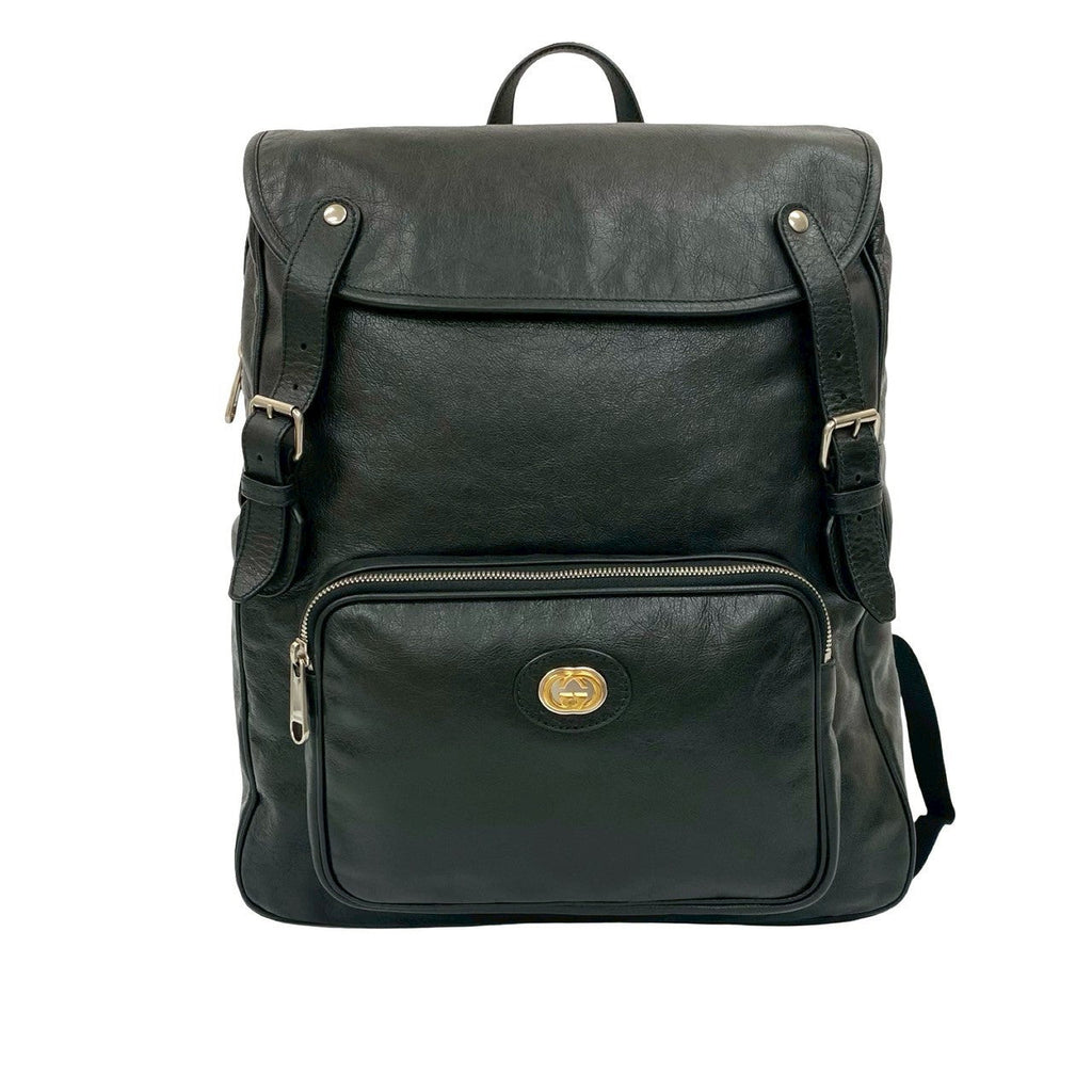 Gucci Interlocking G Leather Backpack