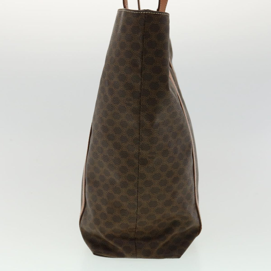 CELINE Macadam Canvas Tote Bag PVC Leather Brown Auth am3232
