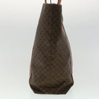 CELINE Macadam Canvas Tote Bag PVC Leather Brown Auth am3232