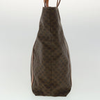 CELINE Macadam Canvas Tote Bag PVC Leather Brown Auth am3232