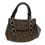CHRISTIAN DIOR Trotter Canvas Hand Bag Brown  am3391