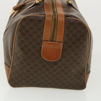 CELINE Macadam Canvas Boston Bag PVC Leather Brown  am3472