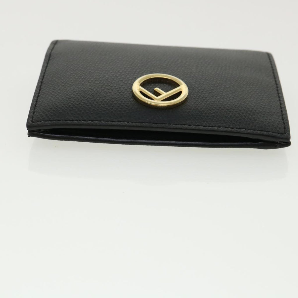 FENDI Wallet Leather Black  am3478