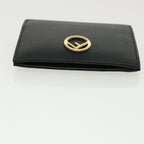 FENDI Wallet Leather Black  am3478
