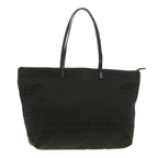 FENDI Zucchino Canvas Tote Bag Dark Brown  am3762