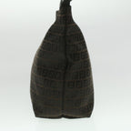 FENDI Zucchino Canvas Tote Bag Dark Brown  am3762