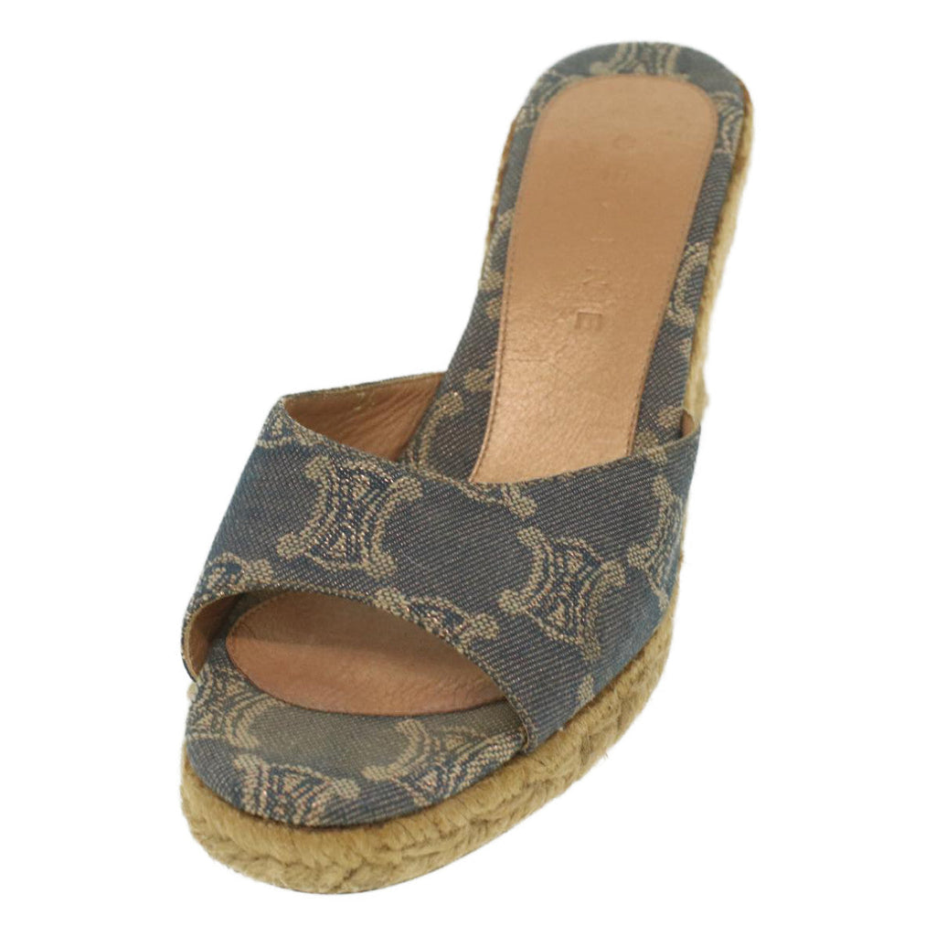 CELINE Paris Macadam Canvas pumps 9B Blue  am3772