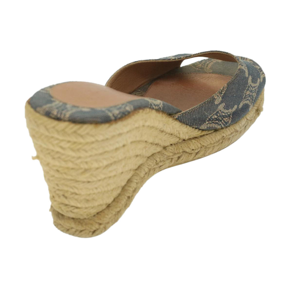 CELINE Paris Macadam Canvas pumps 9B Blue  am3772